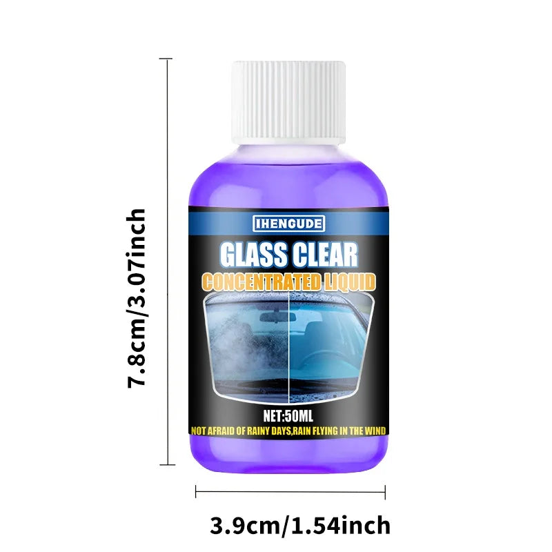 Concentrated Windshield Glass Cleaner - 1:100 Car Wiper Fluid for Water Stains, Tar & Oxidation Removal