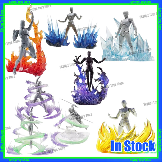 Whirlwind Flame & Ice Special Effects Model Stand — Luffy Figure DIY Accessories Movable Display Base