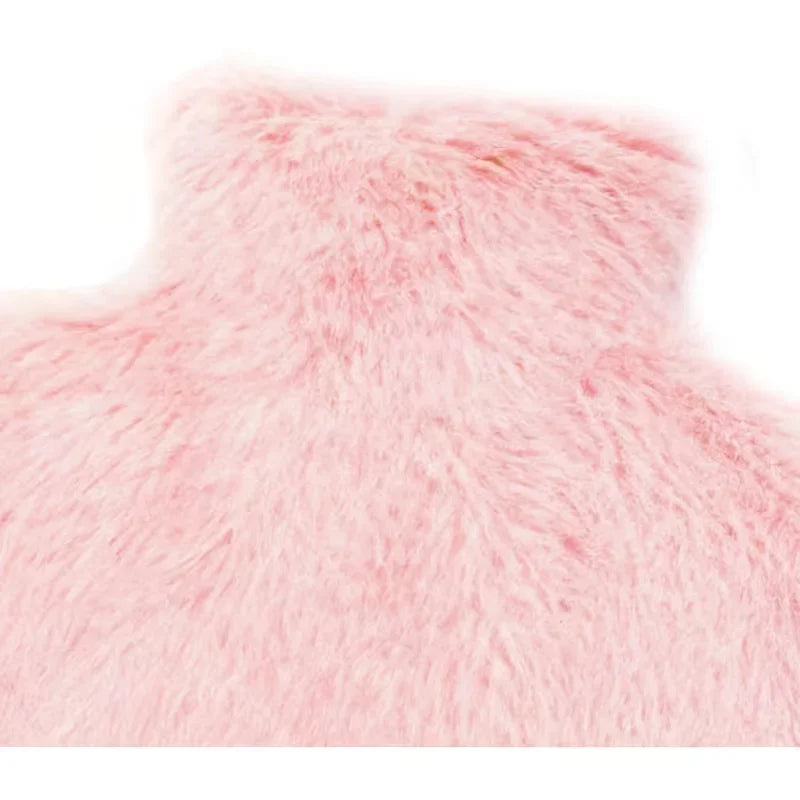 U-Shaped Hot Water Bottle Neck Wrap - Reusable Plush Heating Bag with Hand Pockets for Winter Warmth and Comfort