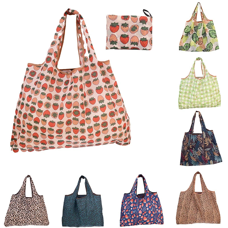 Large Size Folding Shopping Bag – Multiple Styles, Environmental Protection, Lightweight and Portable Storage Bags with High Capacity