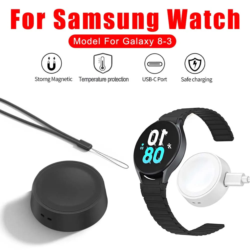 Magnetic Wireless Charger for Samsung Galaxy Watch - Charging Dock for Galaxy Watch 4/5/6/7 and Classic Models, Single Head No Cable