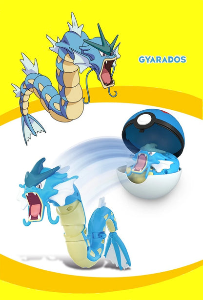 Pokemon Action Figures Set – Pikachu, Gengar, Dragonite, Snorlax & Pokeball Toys