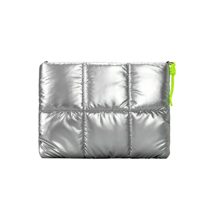 Trendy Puffy Cotton Laptop Bag 14 Inch — Waterproof, Shockproof Sleeve with Shoulder Strap for MacBook, Lenovo, Huawei