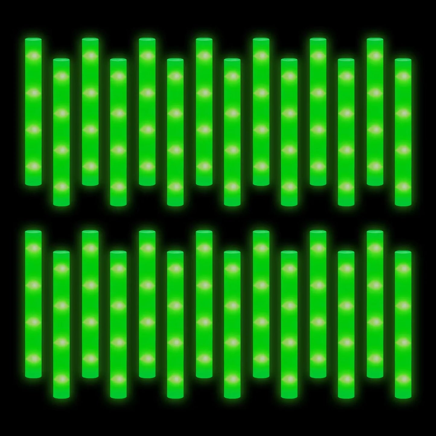 400-30PCS LED Foam Glow Sticks – 3 Modes Party Supplies for Weddings, Birthdays, Concerts, Halloween & Christmas
