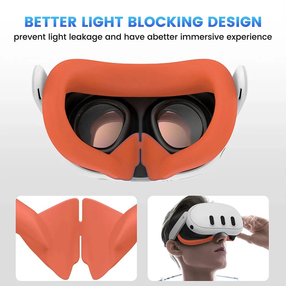 Silicone Protective Cover Set for Meta Quest 3 — VR Headset, Controller Grip, Lens Cap & Face Cover Accessories