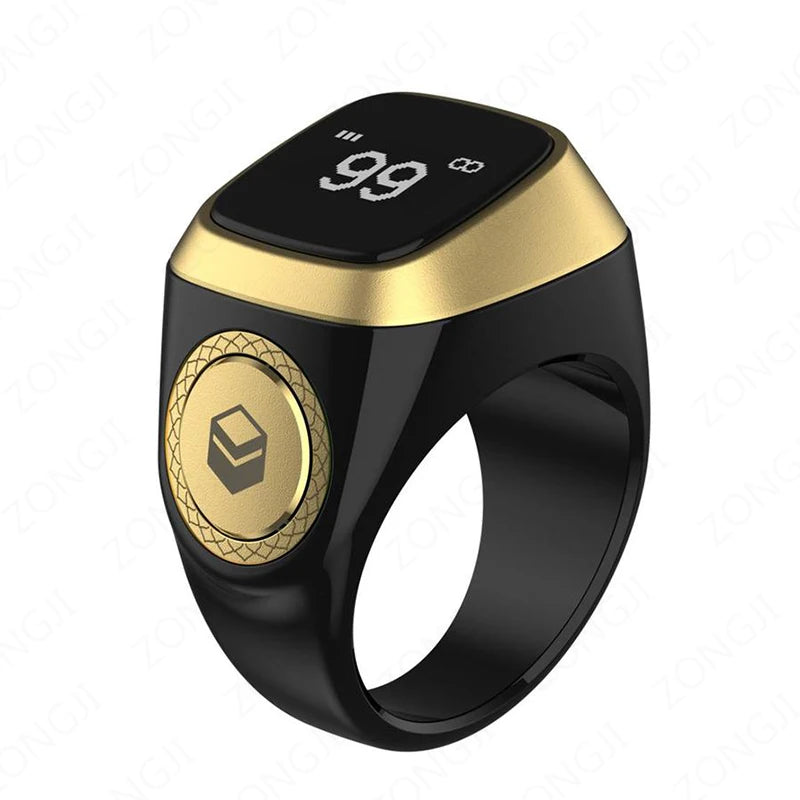 2025 IQibla Smart Zikr Ring – Electronic Digital Tasbih Counter with Vibration Reminder, Waterproof for Muslim Prayer