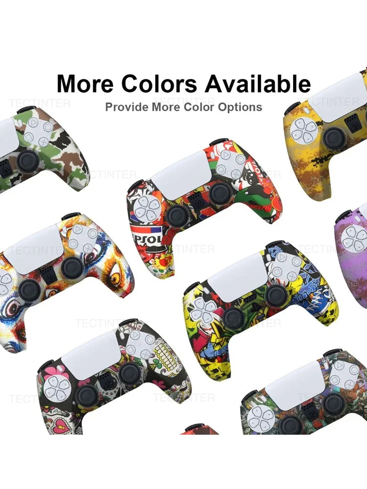 Protective Silicone Cover for PS5 Controller – Anti-Slip Skin Case with Thumb Grips for PS5 Slim Gamepad