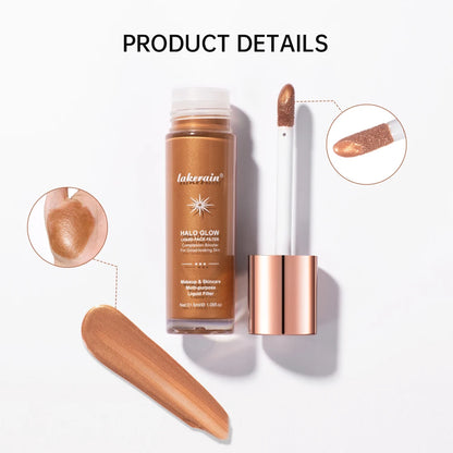 Lakerain Halo Glow Liquid Highlighter – Complexion Booster with Hyaluronic Acid for Radiant Skin