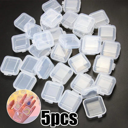 Transparent Mini Square Storage Boxes – Dustproof Plastic Case for Pills, Jewelry, Earrings (Wholesale)