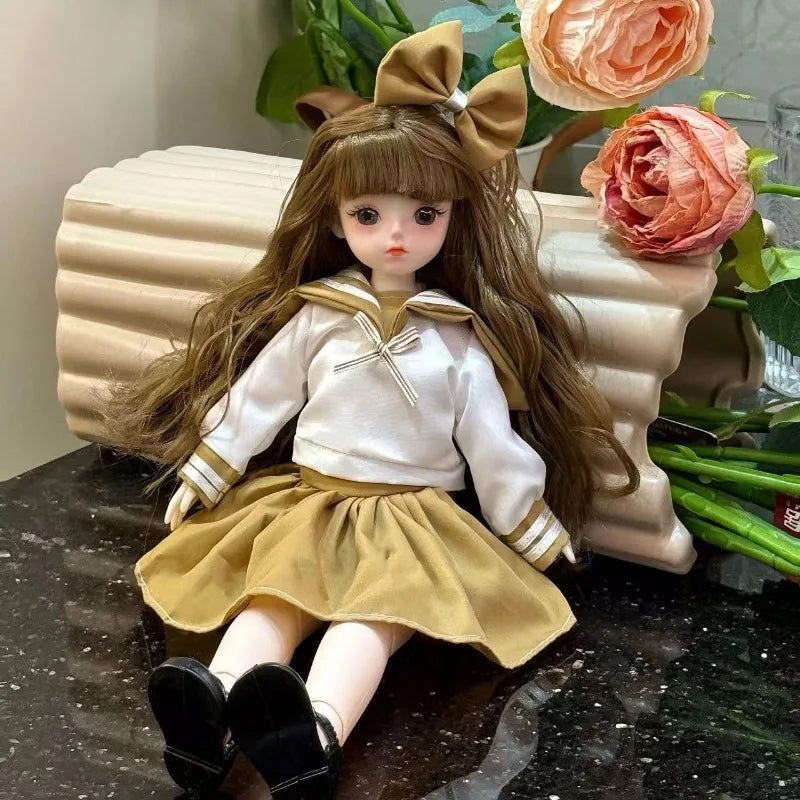 High-Value 30cm BJD Doll – 6-Point Jointed Princess Outfit Set for Girls, Birthday Gift Toy