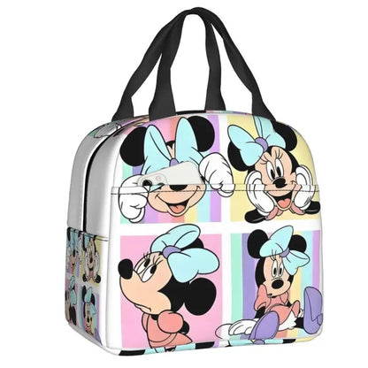 Custom Mickey Mouse Insulated Lunch Bag – Cartoon Thermal Cooler Lunch Box for Kids, Men & Women School Tote