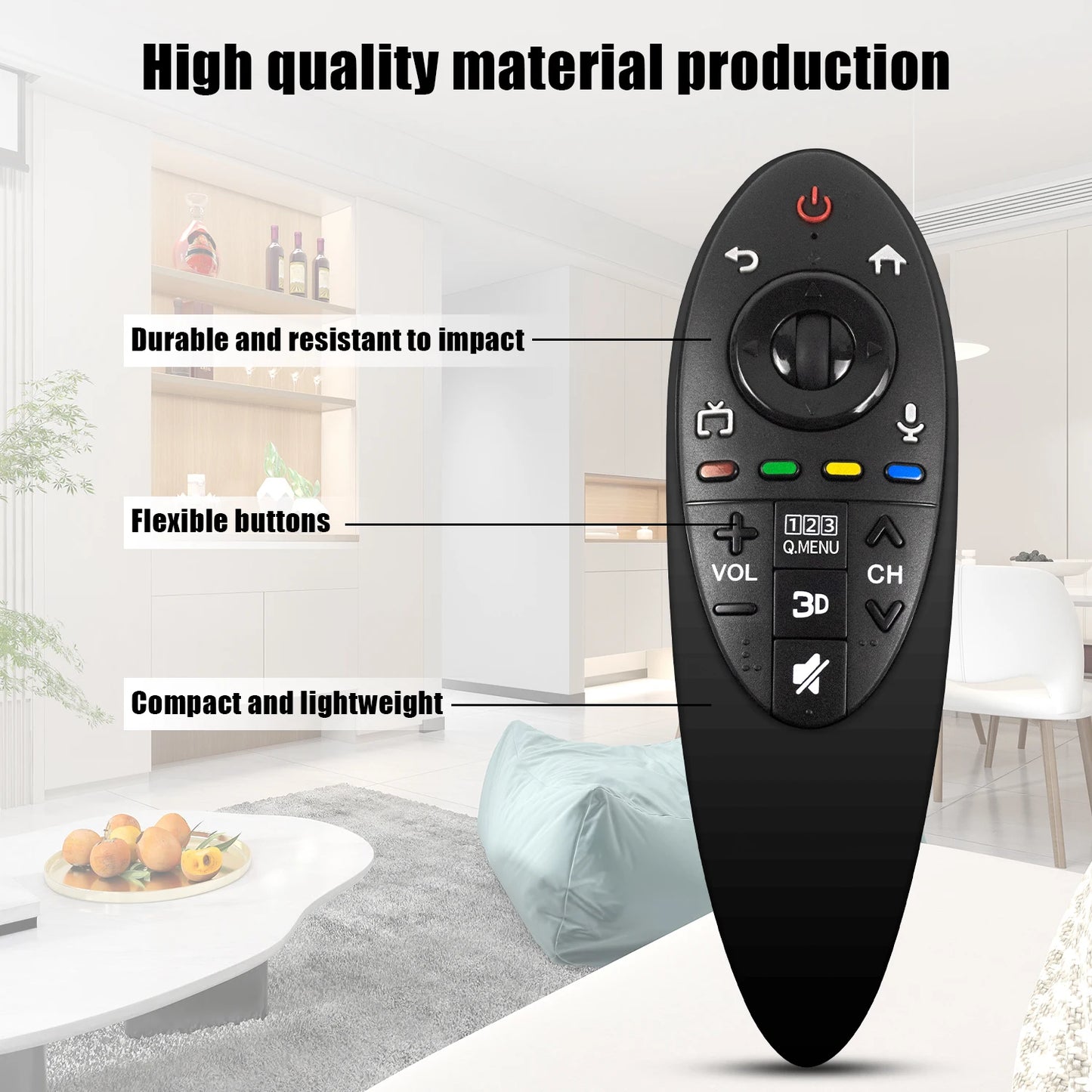 LG AN-MR500G Smart TV Remote Control - Replacement Remote for 3D MBM63935937 Models