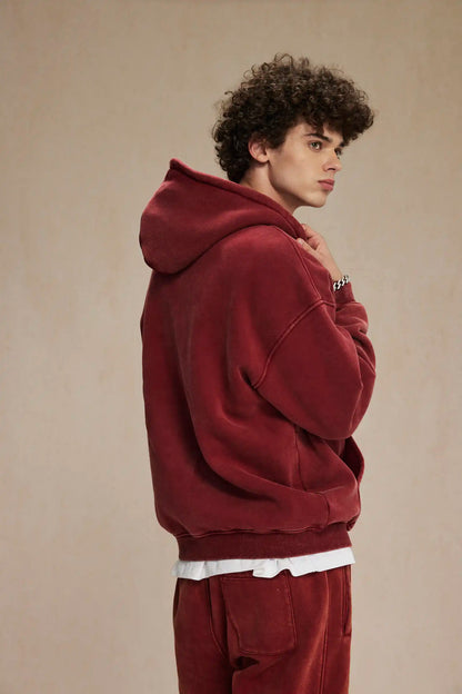Batik Fleece Zipper Hoodie – Warm Ethnic Style Zip-Up Sweatshirt
