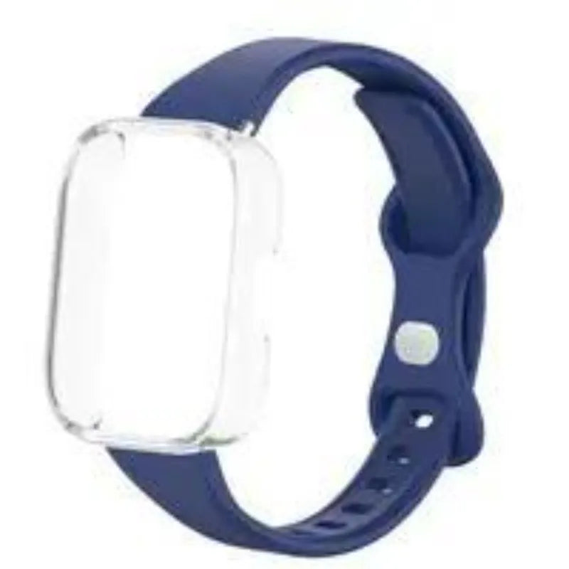 Slim Silicone Strap & Case - Soft Matte Protective Cover Bracelet for Redmi Watch 6/5/4 Active & 5 Lite