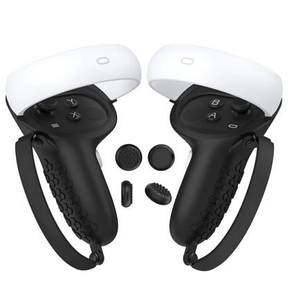 HUNDAI Oculus Quest 2 Silicone Controller Cover — Protective VR Touch Grip with Knuckle Strap