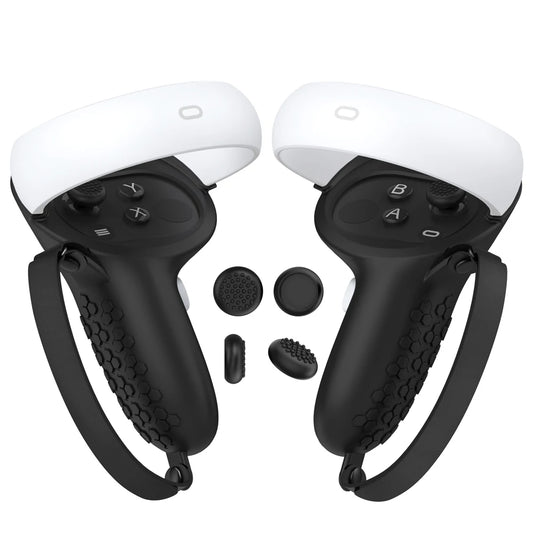 HUNDAI Oculus Quest 2 Silicone Controller Cover — Protective VR Touch Grip with Knuckle Strap