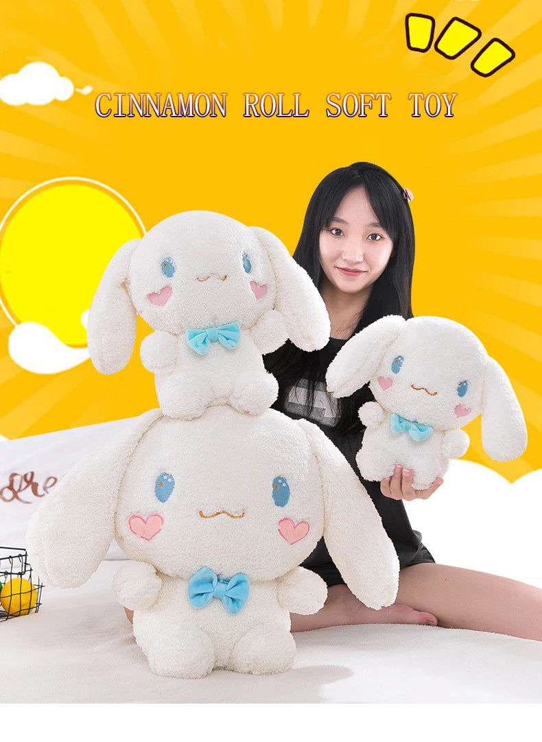 Sanrio Kawaii Cinnamon Roll Plush – Super Soft Large PP Cotton Pillow for Kids, Baby Sleep & Birthday Gift