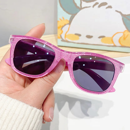 Kids Colorful Sunglasses - Shiny Fashion Glasses for Children, Personalized Style Accessory