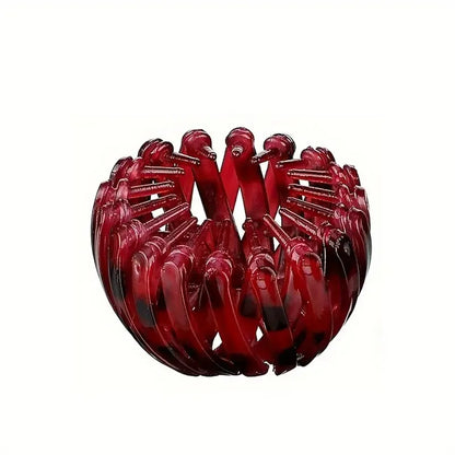 Bird’s Nest Hair Clip - Retro Geometric Elastic Ponytail & Bun Hair Accessory for Women