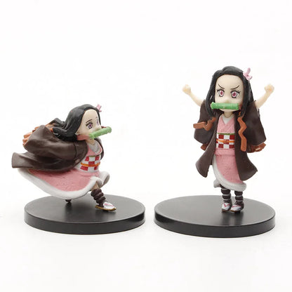 5pcs Anime Demon Slayer Kimetsu no Yaiba Figures – Kamado Nezuko Car, Office & Home Decoration Toy Models