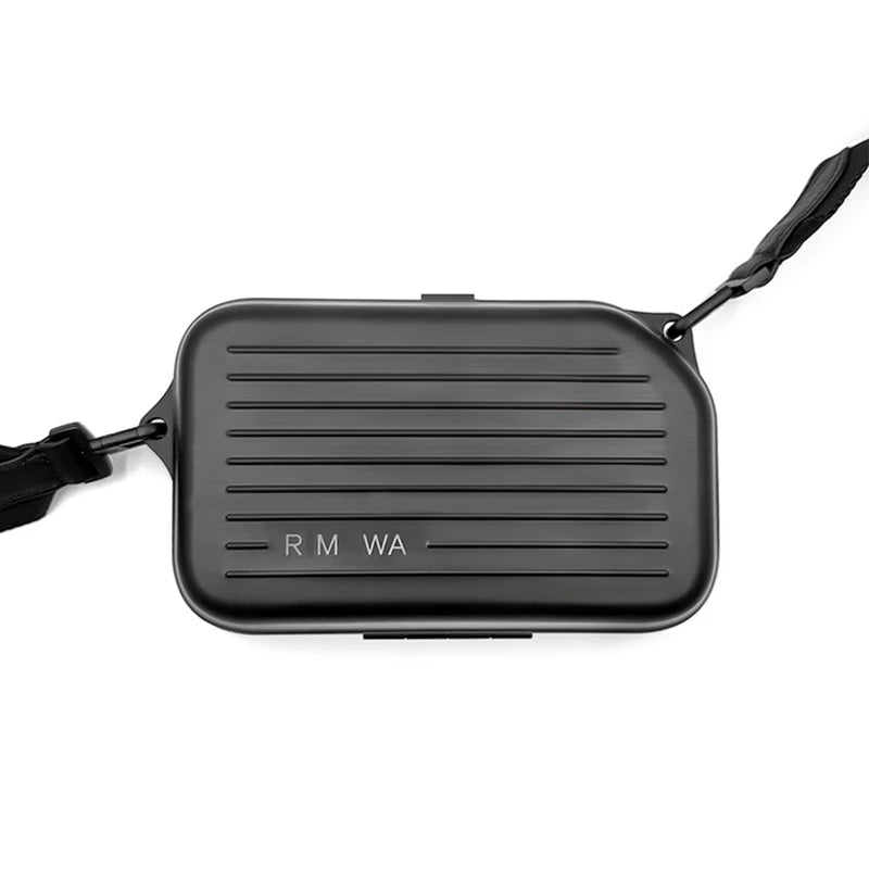 2025 RMWA Light Luxury Single-Shoulder Crossbody Bag — Vertical Aluminum-Magnesium Alloy Travel Bag, Silver Stylish Luggage