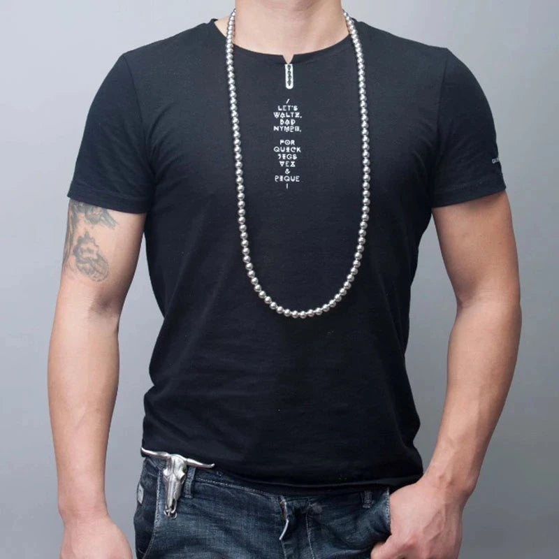 EDC Stainless Steel Ball Bracelet and Necklace - Titanium Steel Personal Safety Accessory for Everyday Carry