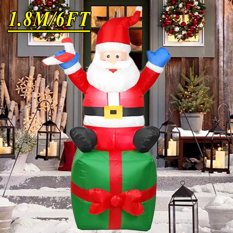 Christmas Inflatable Decoration – LED Light Toy Ornament for Xmas Party, New Year, Indoor and Outdoor Garden Decor