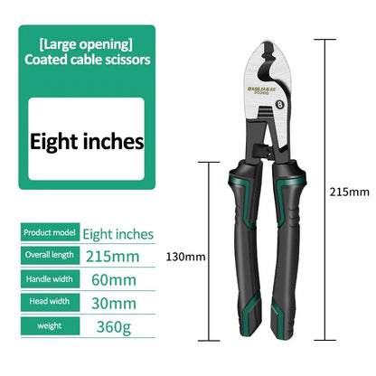 6/8/10-Inch Wire Cutter & Stripper Pliers - Multifunctional Electrician Cable Cutting & Terminal Tool