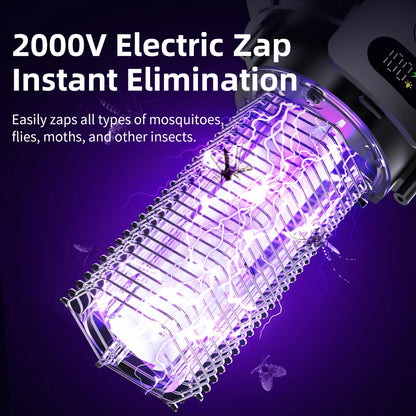 Solar Fly Zapper Garden Light - Rechargeable Outdoor Mosquito Killer Lamp & Insect Trap