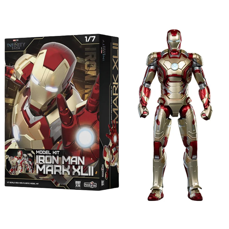 1:7 Original FondJoy Iron Man Action Figures – MK42, MK43, MK5, MK6, MK7 DIY Model, Tony Stark Legend Collection Toy for Kids Gift