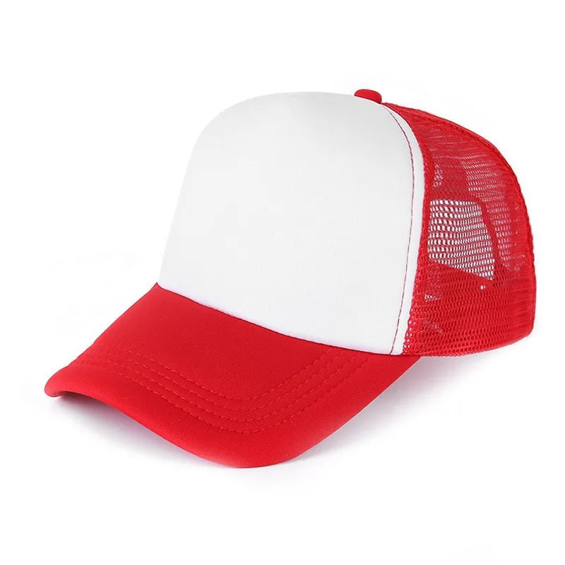 Custom Logo Mesh Trucker Cap - 5 Panel Snapback Baseball Hat for Men & Women Summer Sports Sun Hat