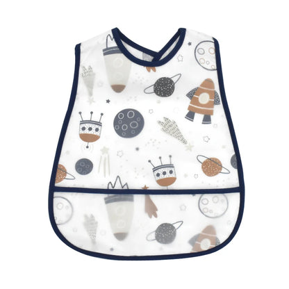 Adjustable Baby Bibs - Waterproof EVA Cotton Cartoon Feeding Bibs with Burp Cloth for Boys & Girls