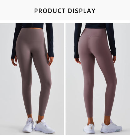 Women’s Lycra Four-Way Stretch Yoga Pants – High Waist Seamless Sports Leggings, T-Line Free Gym Fitness Wear
