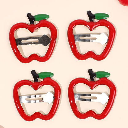 10-Piece Cute Fruit Hair Clip Set - Strawberry BB Hairpins for Girls, Colorful Everyday Styling Accessories for Children