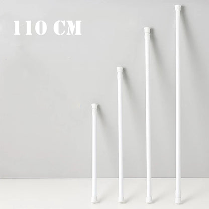 30-110CM Telescopic Curtain Pole - Multi-Purpose Spring Loaded Extendable Tension Rod for Net, Voile, and Curtain Rails