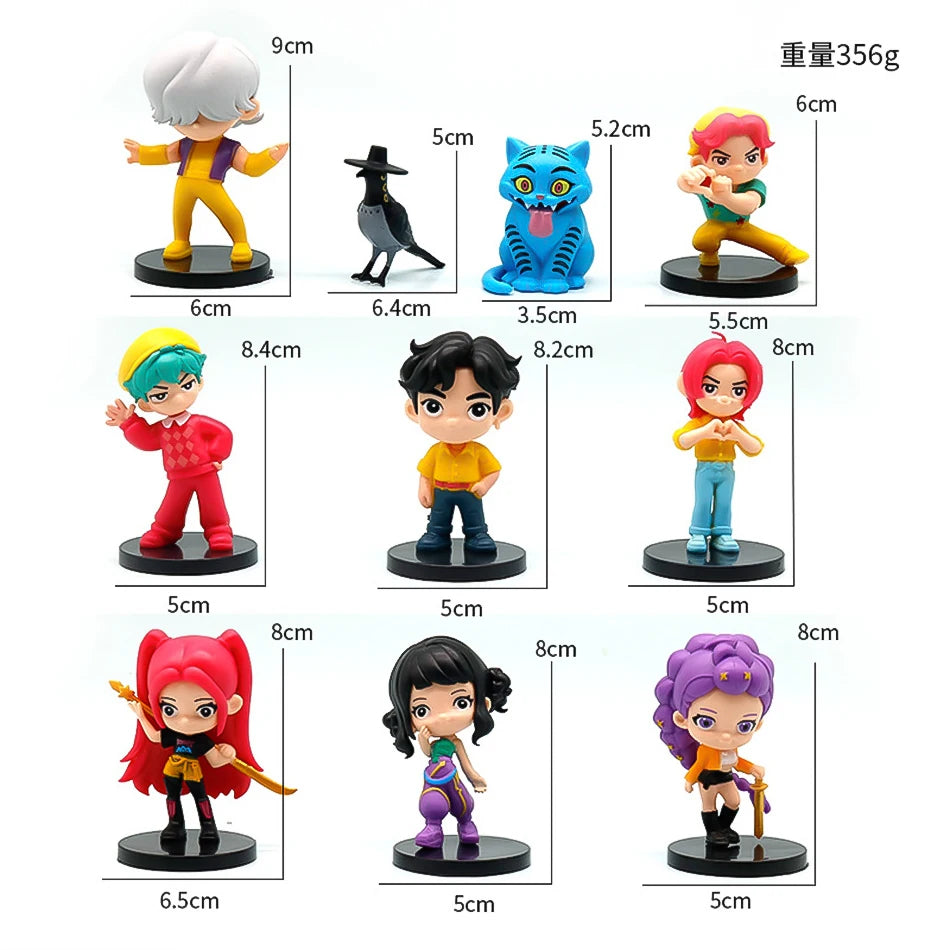 10pcs Witch Huntress Squad Anime Figures – Q Version Collectible Figurines for Fans, Christmas Gift