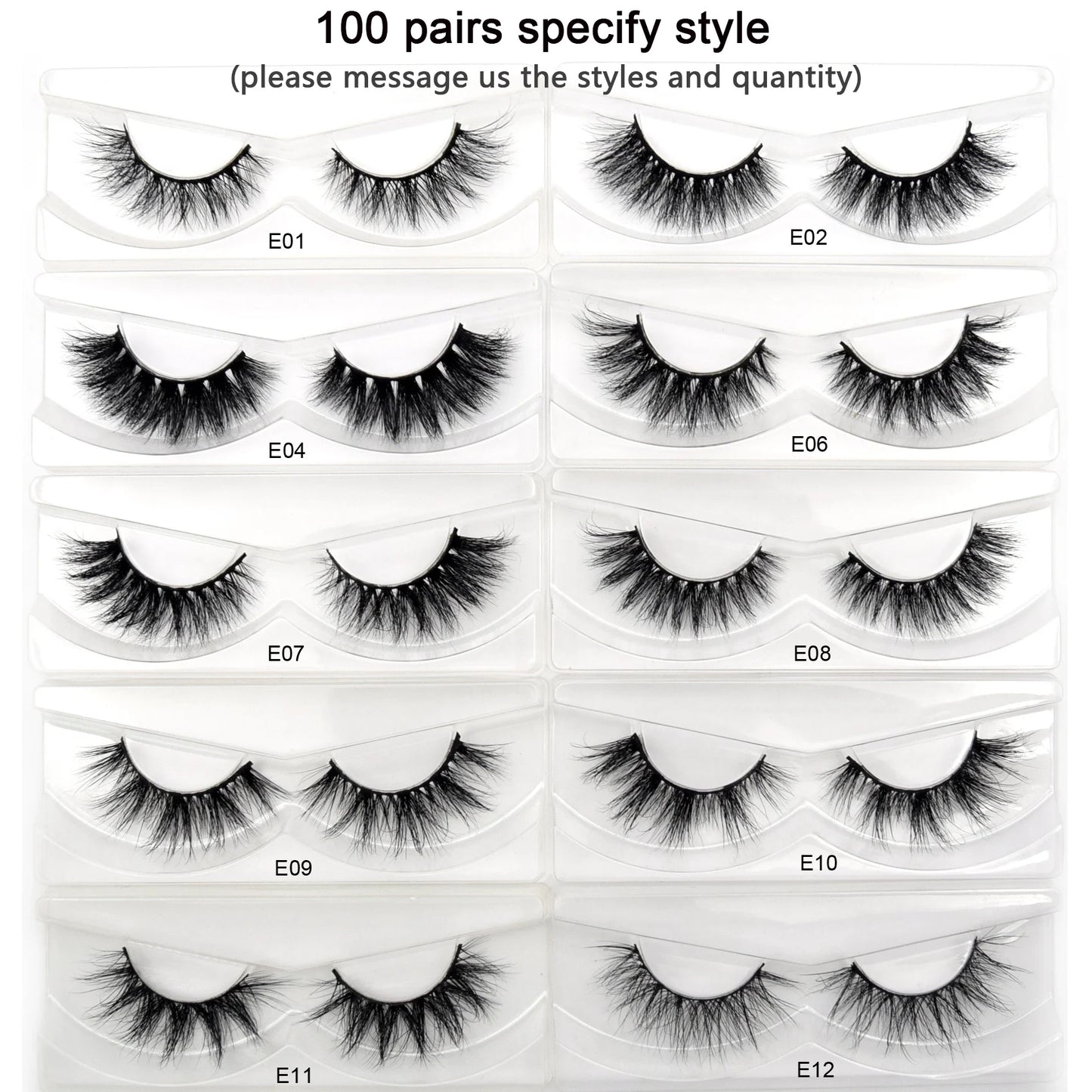 Visofree 3D Mink Eyelashes – 30/40/100 Pairs Handmade Full Strip Lashes with Tray, Cruelty-Free False Lashes for Makeup
