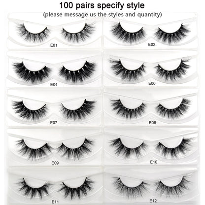 Visofree 3D Mink Eyelashes – 30/40/100 Pairs Handmade Full Strip Lashes with Tray, Cruelty-Free False Lashes for Makeup