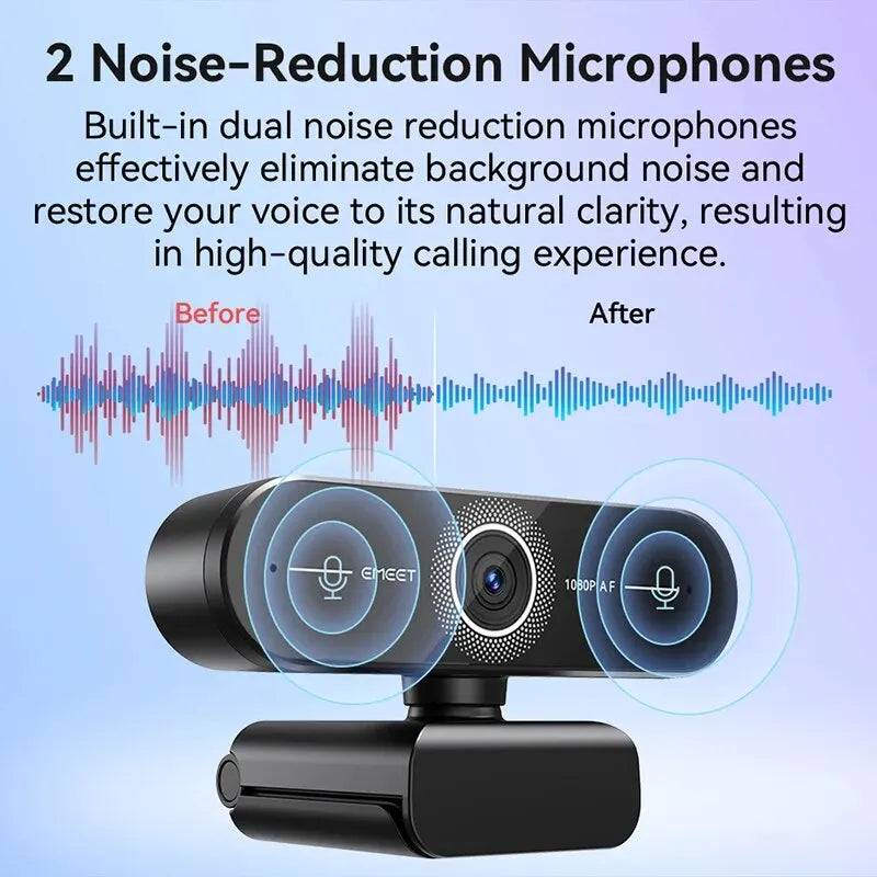 EMEET C60E 4K Webcam - 1440P 2K, 1080P USB Computer Camera with Autofocus for Video Calls and Conferences