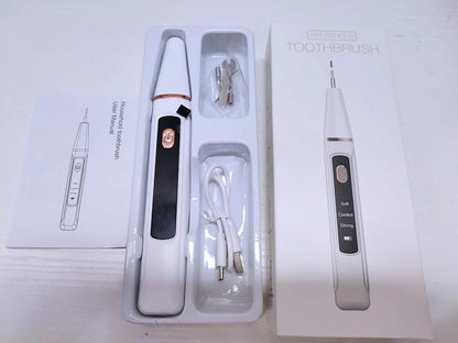 Ultrasonic Dental Scaler – Tartar Removal, Calculus Remover, Tooth Stain Cleaner with LED Light, Tooth Whitening Tools for Household Use