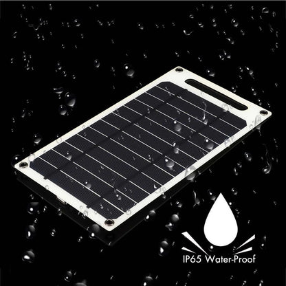 30W USB-C Waterproof Portable Solar Panel — 6.8V Outdoor Charger for Phones, Power Banks & Camping