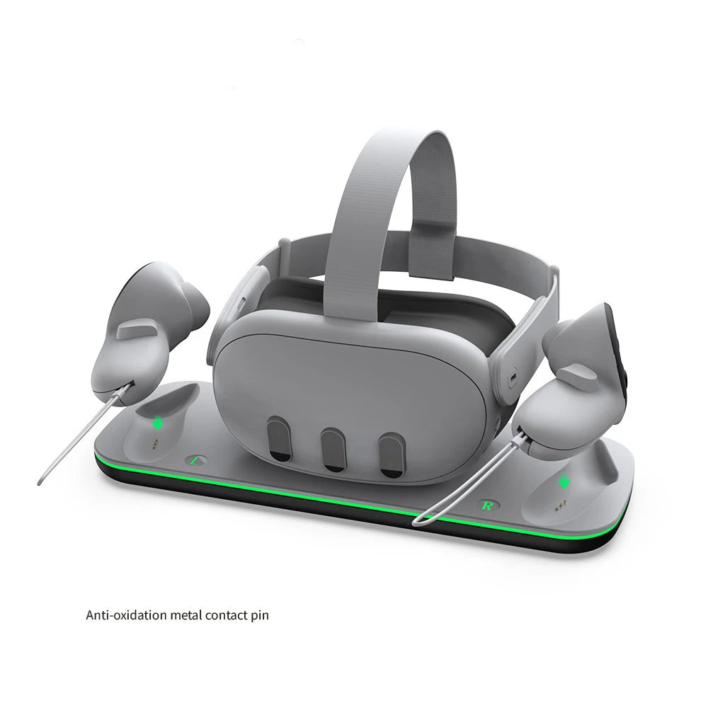 Charging Dock for Meta Oculus Quest 3 – RGB Charging Stand & Controller Holder