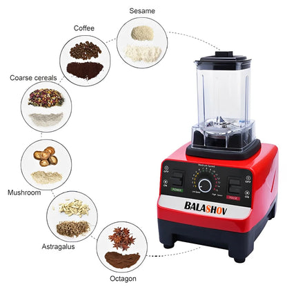2000W Heavy Duty Commercial Blender - High Power Food Processor & Ice Crusher for Smoothies, Juices and Kitchen Mixing