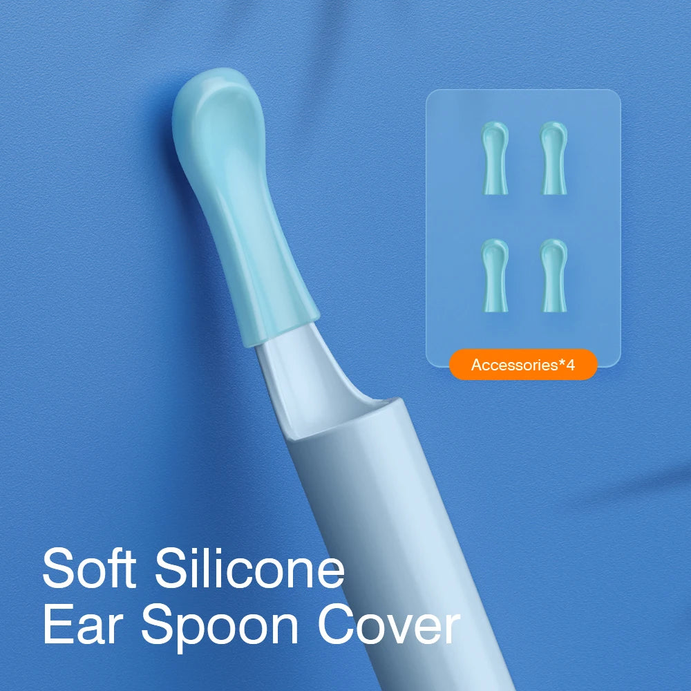 Wireless Visual Ear Endoscope Camera – 5MP Ear Cleaning Tools with Safe Silicone Earpick, Luminous Otoscope & Ear Wax Remover