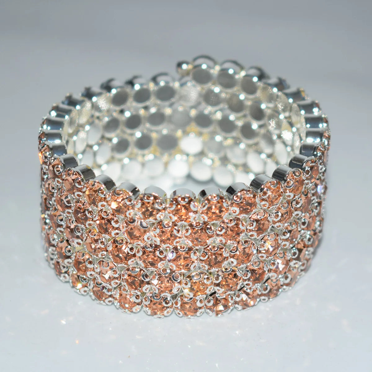 Women’s Rhinestone Crystal Bracelet - Glamorous Statement Jewelry for Stage & Special Events