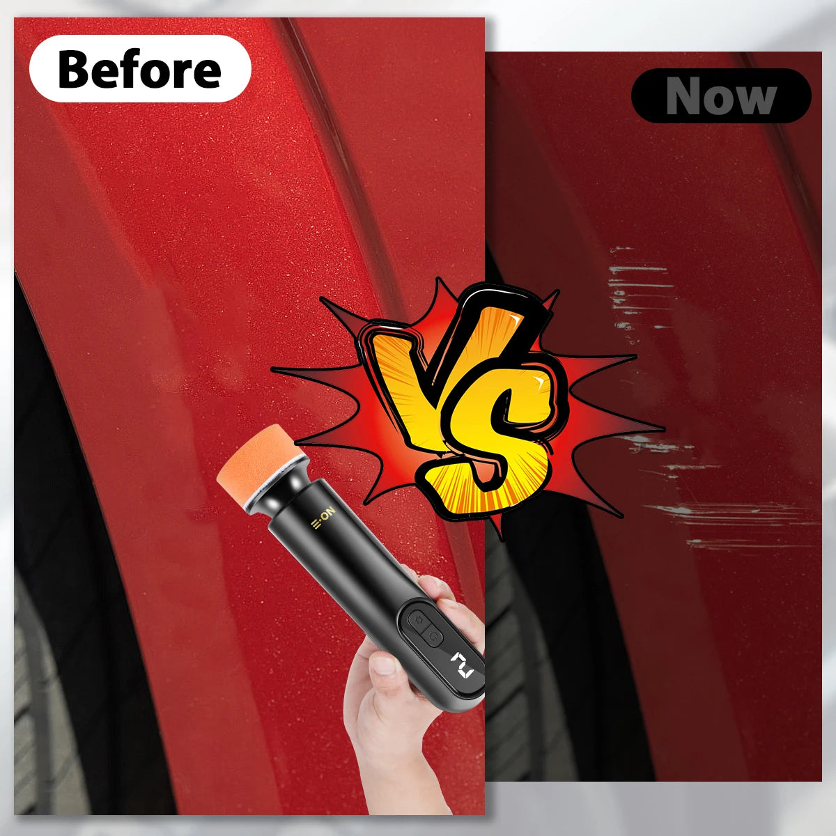 Handheld Wireless Car Polisher | Polishing & Waxing Machine Power Tool for Car Body Cleaning & Repair