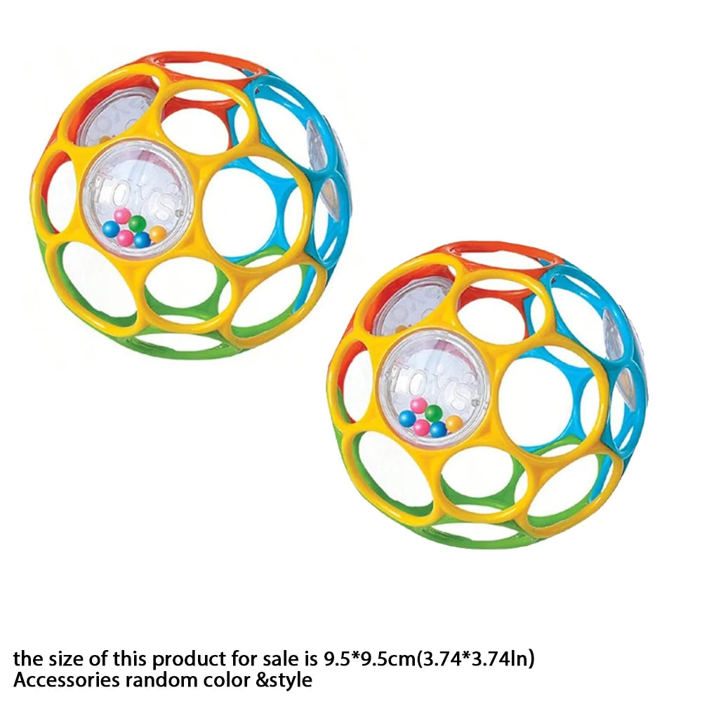 Soft Baby Grasping Rattle Ball – Early Education Sensory Toy with Bell, Random Color for Infants