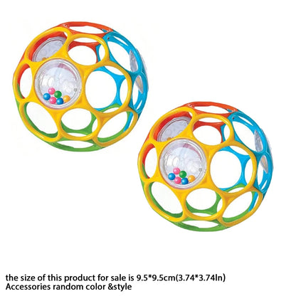 Soft Baby Grasping Rattle Ball – Early Education Sensory Toy with Bell, Random Color for Infants