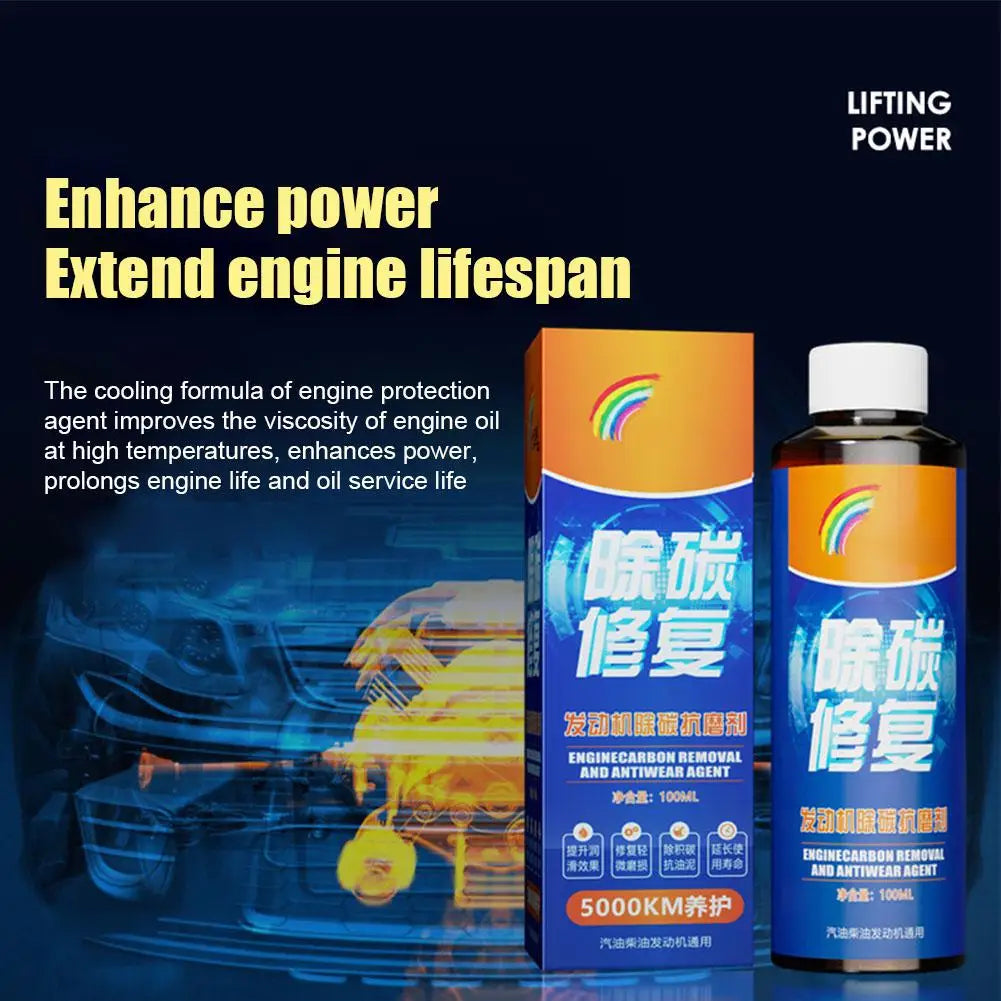 100ml Engine Carbon Removal Repair Agent | Highly Effective Oil Reduction, Engine Protectant, Anti-Wear & Anti-Shaking