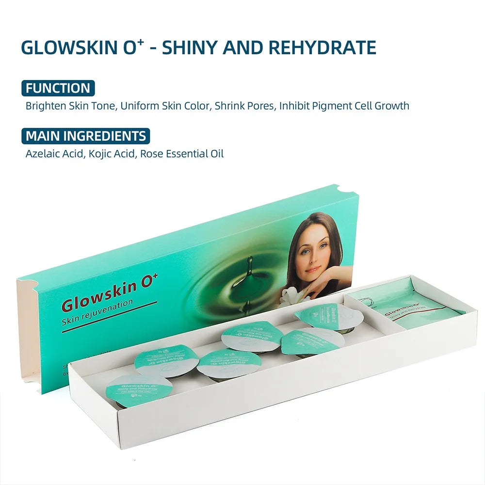 Facial CO2 Oxygen Bubble Gel - Special Exfoliating & Brightening Gel for CO2 Oxygen Facial Machines, Hydrating & Lifting Skincare Capsules
